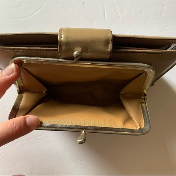 Di Lido Wallet Cream Tan Cowhide Clutch Checkbook Credit Card Holder - Picture 6 of 12